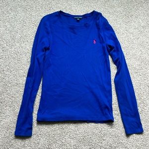 Blue Polo Ralph Lauren long sleeve tee - size Large